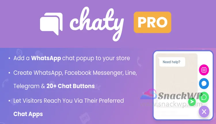 Chaty Pro Premium WordPress Floating Chat Widget Plugin