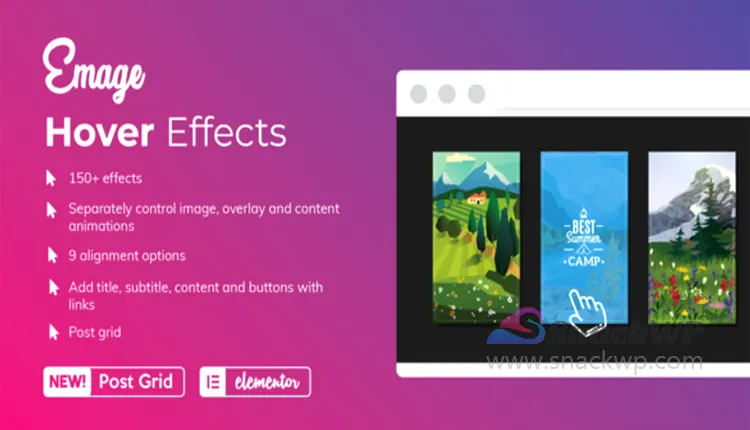 Emage Image Hover Effects for Elementor WordPress Plugin