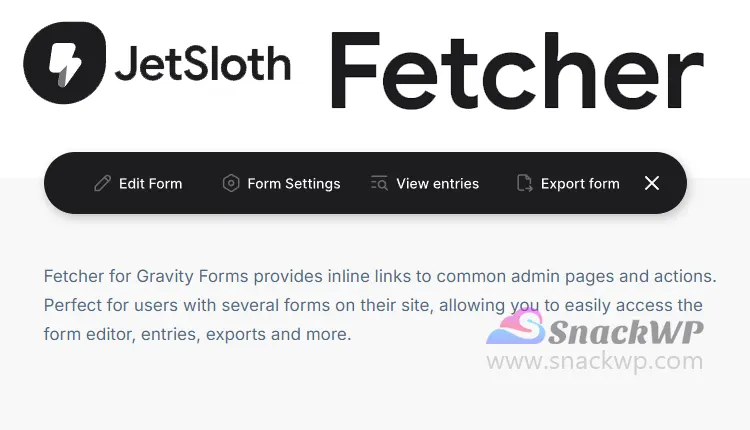 JetSloth Gravity Forms Fetcher WordPress Plugin