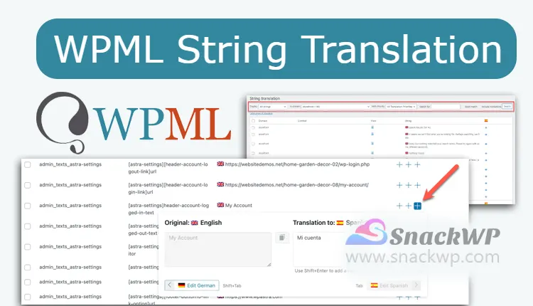 WPML Multilingual String Translation Addon WordPress Plugin