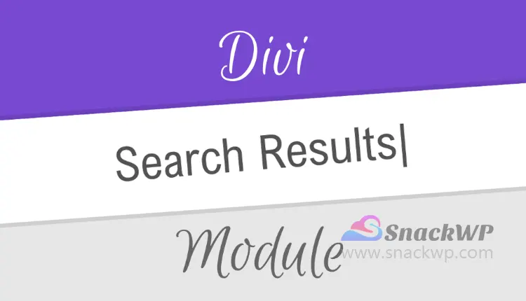 Divi Search Results Module Premium WordPress Plugin