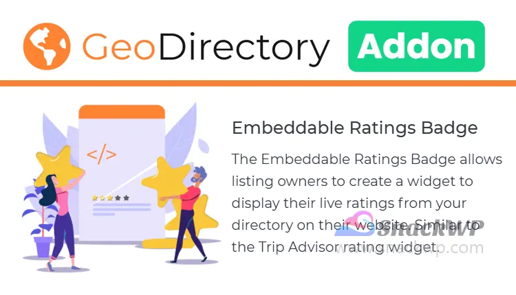 GeoDirectory Embeddable Ratings Badge Addon WordPress Plugin