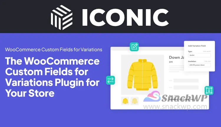 Iconic WooCommerce Custom Fields for Variations WordPress Plugin