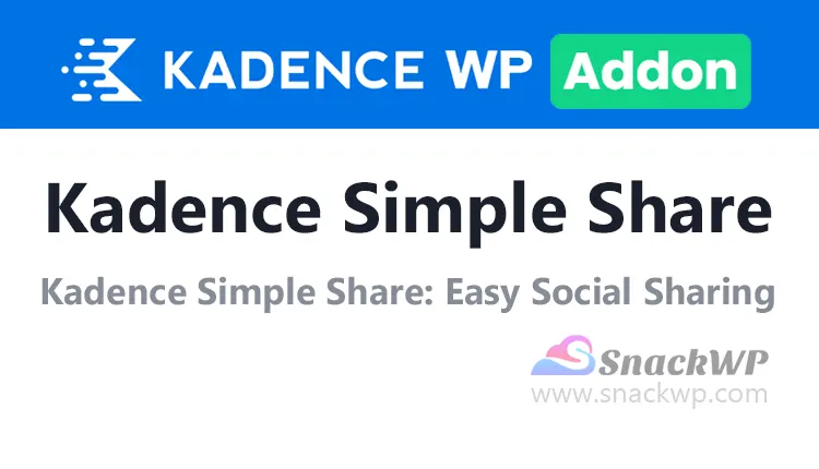 Kadence Simple Share WordPress Plugin