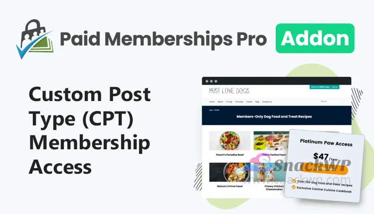 Paid Memberships Pro Custom Post Type (CPT) Addon WordPress Plugin