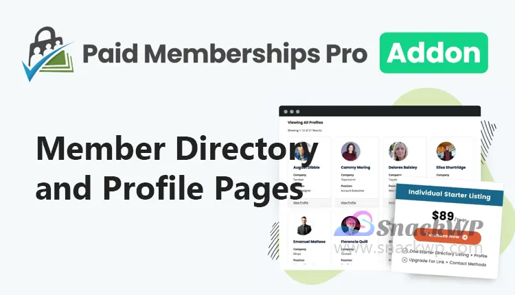 Paid Memberships Pro Member Directory Addon WordPress Plugin
