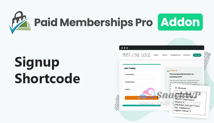 Paid Memberships Pro Signup Shortcode Addon WordPress Plugin