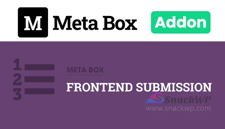 Meta Box MB Frontend Submission Addon WordPress Plugin
