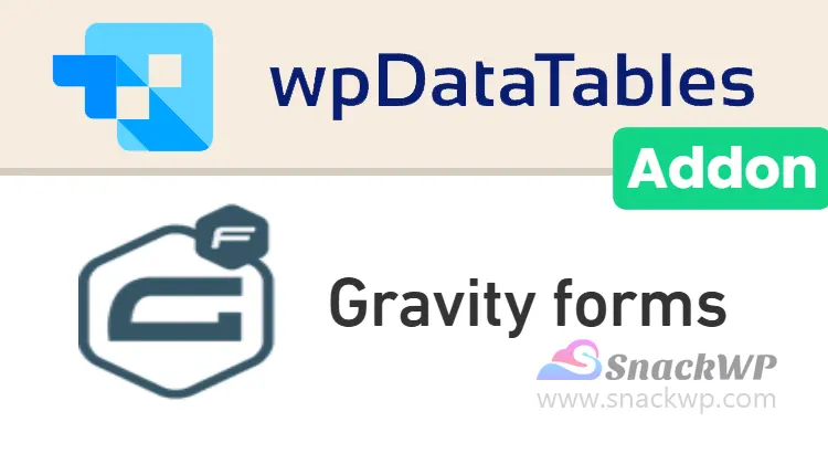 wpDataTables Gravity Forms Integration WordPress Plugin