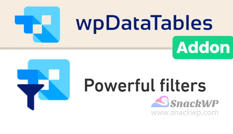 wpDataTables Powerful Filters Addon WordPress Plugin