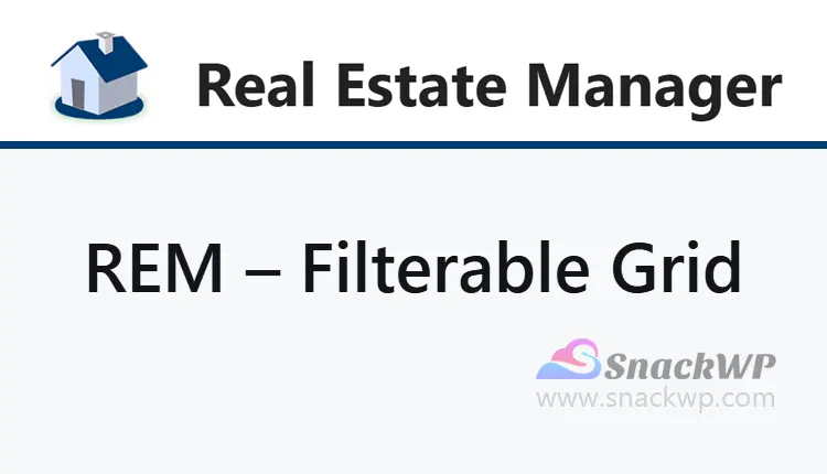 REM Filterable Properties Grid Addon WordPress Plugin