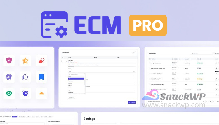 Easy Content Manager (ECM) Premium WordPress Plugin